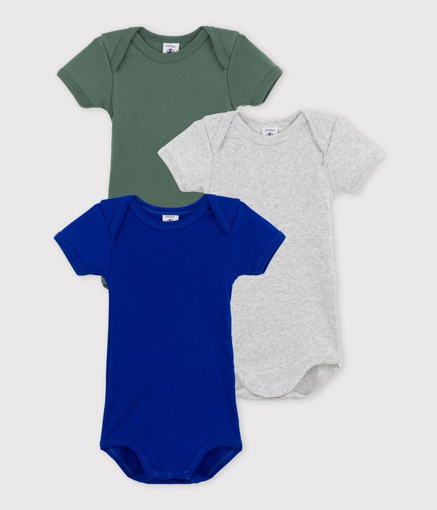 Lot de 3 bodies manches courtes b&eacute;b&eacute; multicouleur