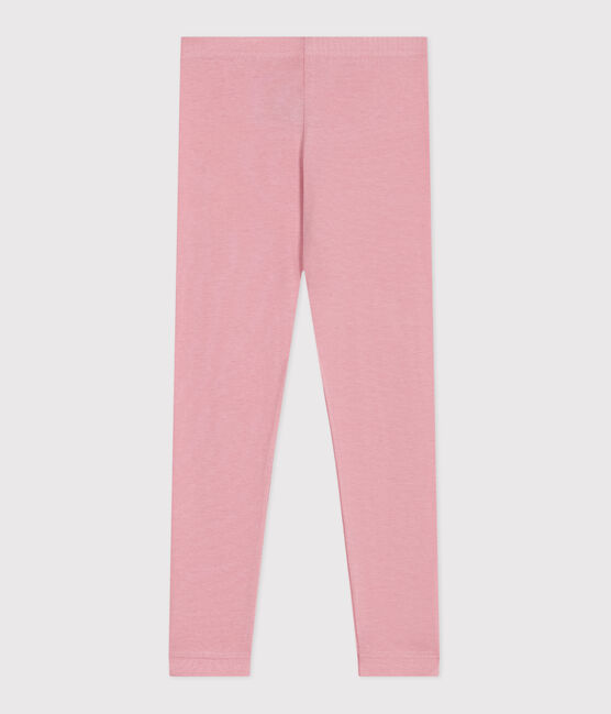 Legging enfant en coton uni rose CHARME