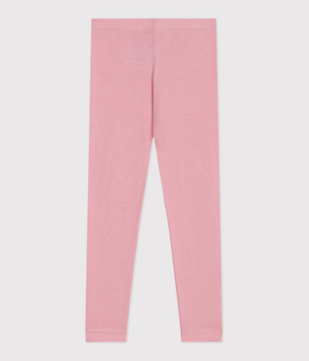 Legging enfant en coton uni rose