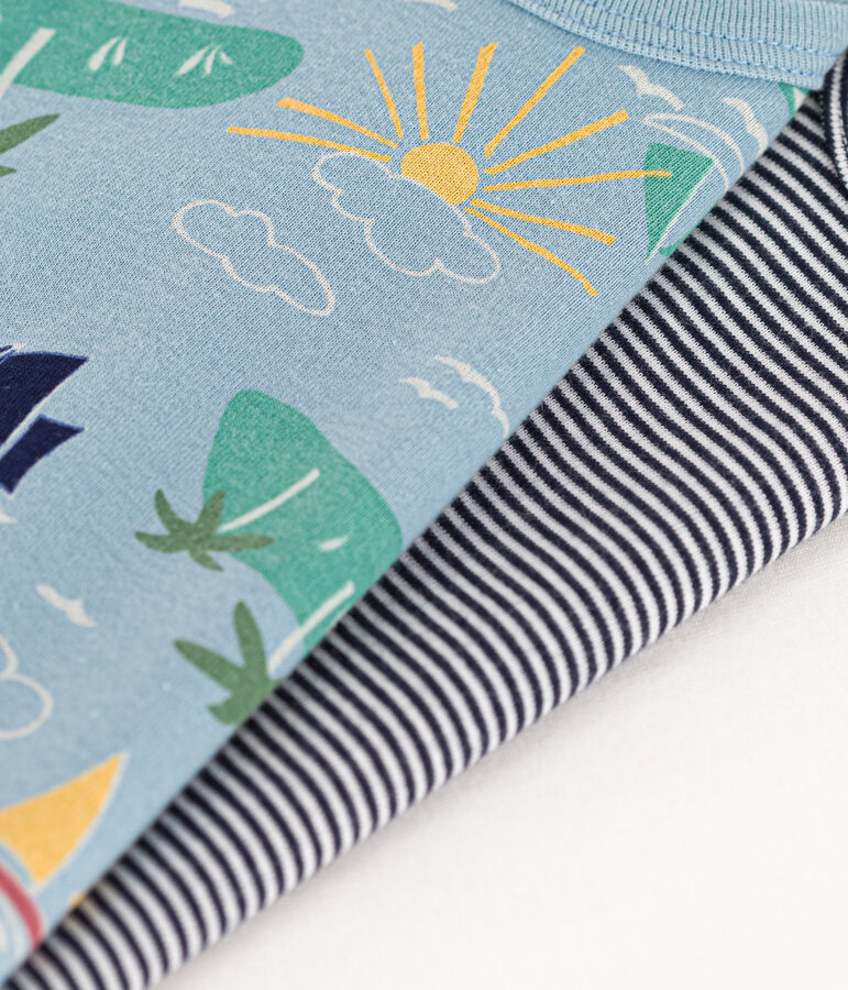 Lot de 3 bodies manches courtes explorateurs en coton multicouleur