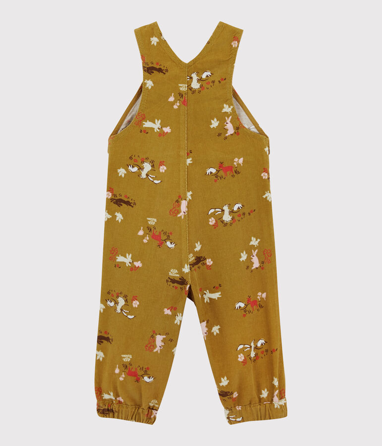 Salopette en velours b&eacute;b&eacute;. jaune TOPAZE/ MULTICO