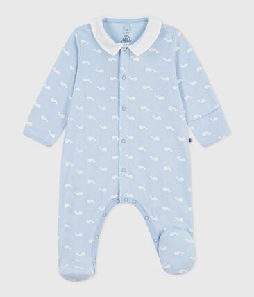 Pyjama bébé en coton à col imprimé baleine