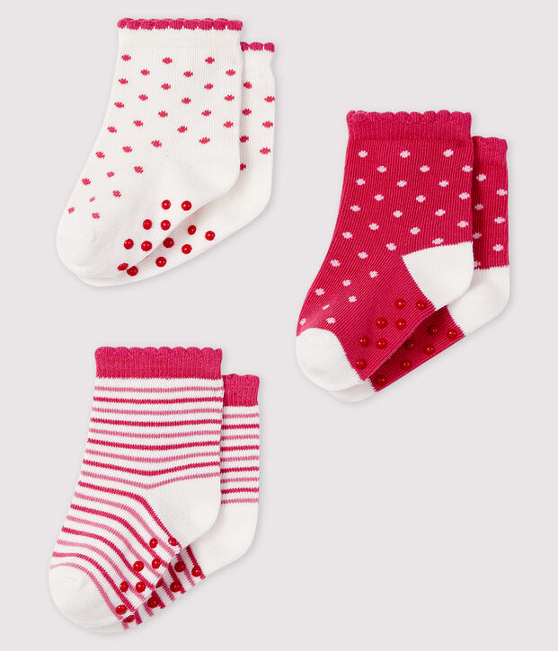 Lot de 3 paires de chaussettes b&eacute;b&eacute; multicouleur