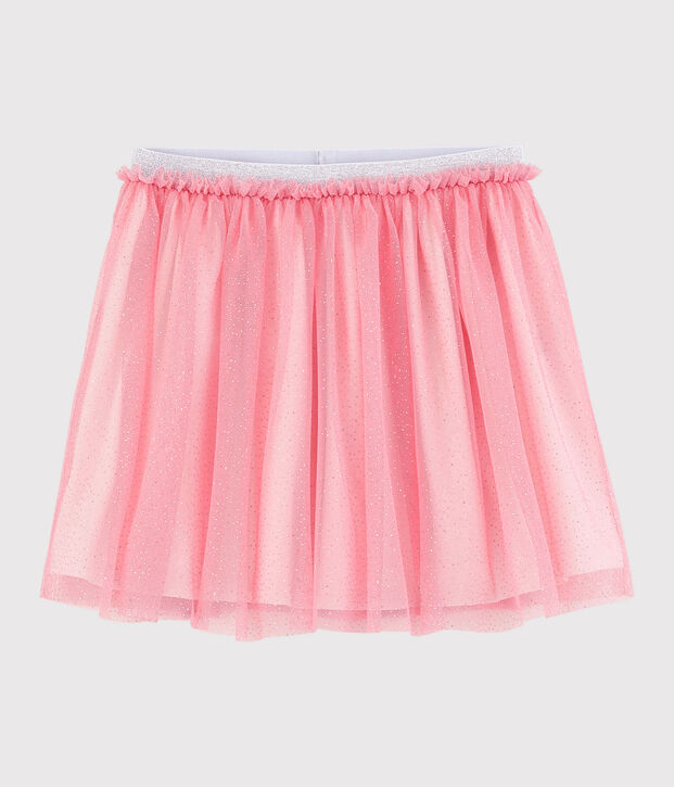 Jupe en tulle paillet&eacute; enfant fille rose/gris