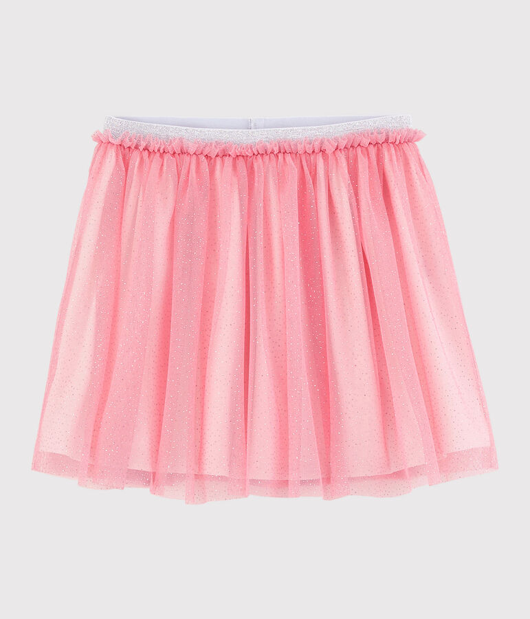 Jupe en tulle paillet&eacute; enfant fille rose GRETEL/gris ARGENT