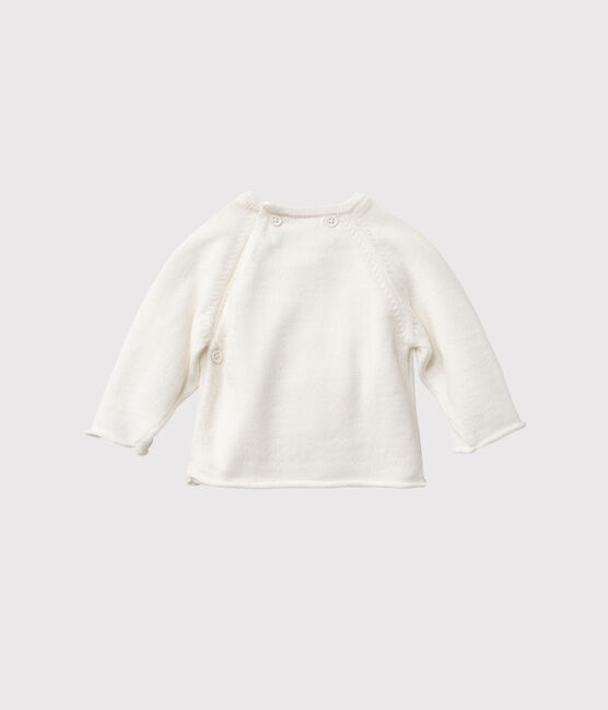 Brassière bébé en laine et coton blanc LAIT