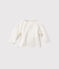 Brassière bébé en laine et coton blanc LAIT