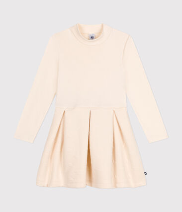 Robe manches longues bi-matière enfant fille