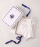 Coffret cadeau naissance en coton imprim&eacute; fleuri multicouleur