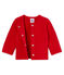 Cardigan en tubique matelassé bébé fille rouge TERKUIT