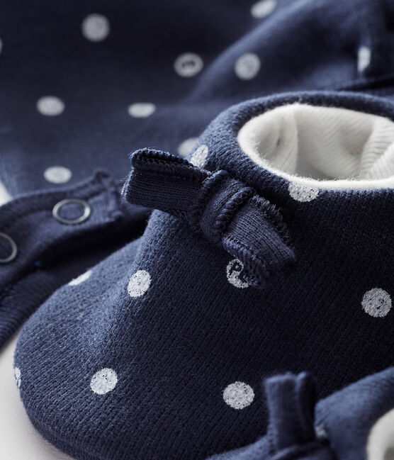 Lot beguin et chaussons bébé fille bleu SMOKING/blanc MARSHMALLOW