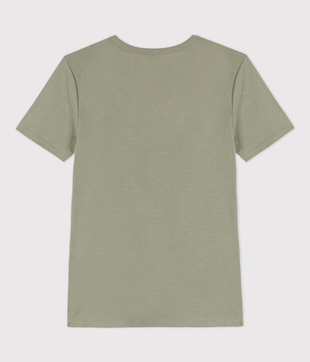 Tee-shirt L'ICONIQUE col V en coton Femme vert