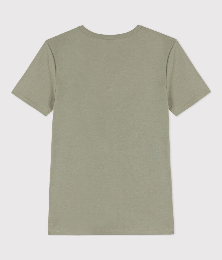 Tee-shirt L'ICONIQUE col V en coton Femme vert