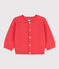 Cardigan bébé en tricot de coton orange JUPITER