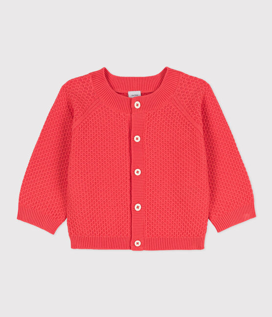Cardigan bébé en tricot de coton orange JUPITER
