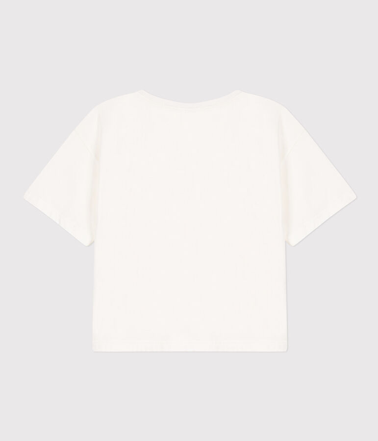 Tee-shirt LE BOXY en coton Femme blanc MARSHMALLOW