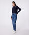 Pull marin femme en coton uni bleu SMOKING