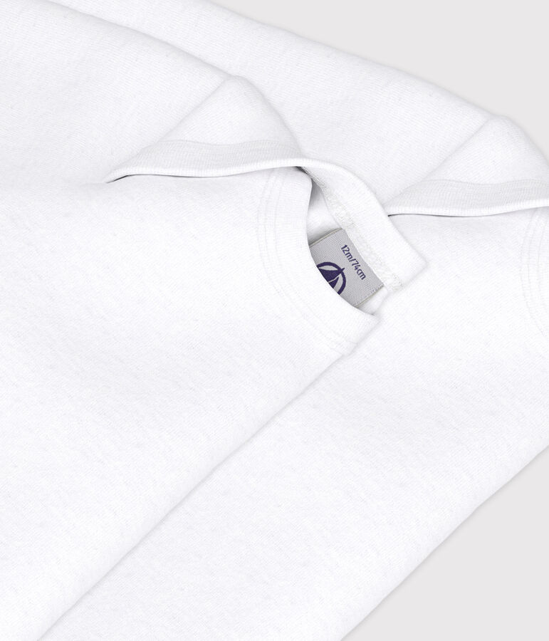 Lot de 2 bodies blancs manches longues b&eacute;b&eacute; variante 1