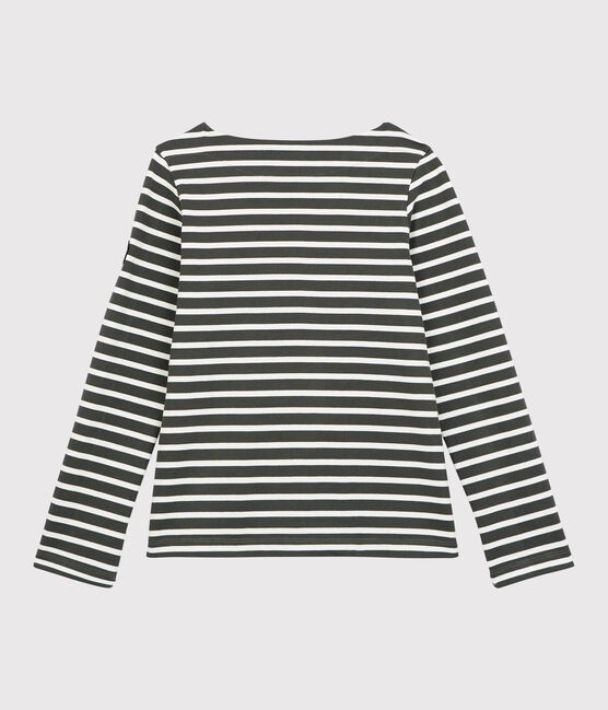 Marinière Femme gris ORAGE/blanc MARSHMALLOW