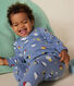 Pyjama en molleton gratté imprimé espace bébé