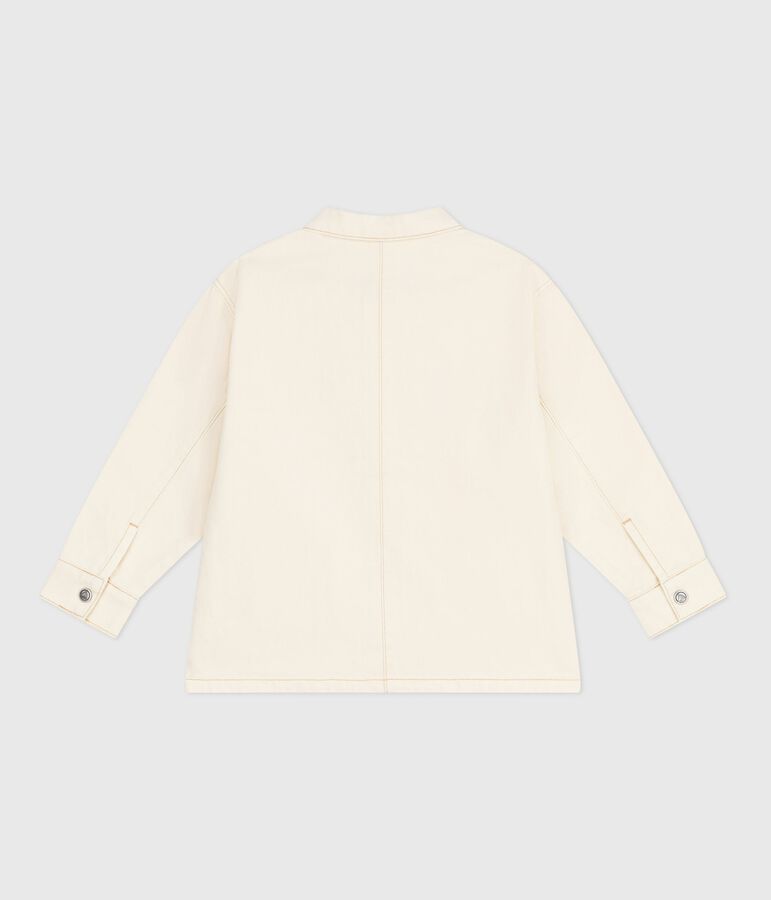 Veste en jean enfant uni &eacute;cru MILK