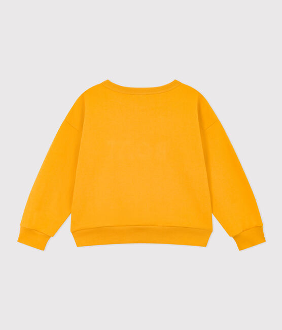 Sweatshirt imprimé en molleton enfant fille / garçon jaune BOUDOR