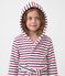 Peignoir enfant en coton &eacute;ponge &agrave; rayures blanc/multicouleur