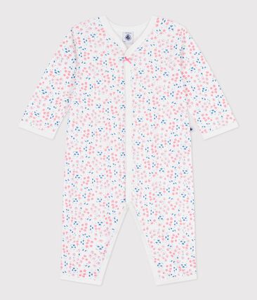 Pyjama bébé en coton sans pieds imprimé fleuri
