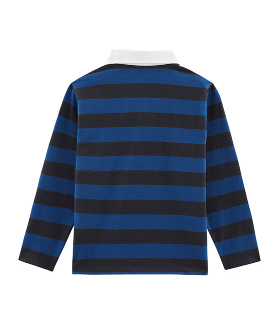 Polo rugby rayé enfant garçon bleu SMOKING/bleu LIMOGES