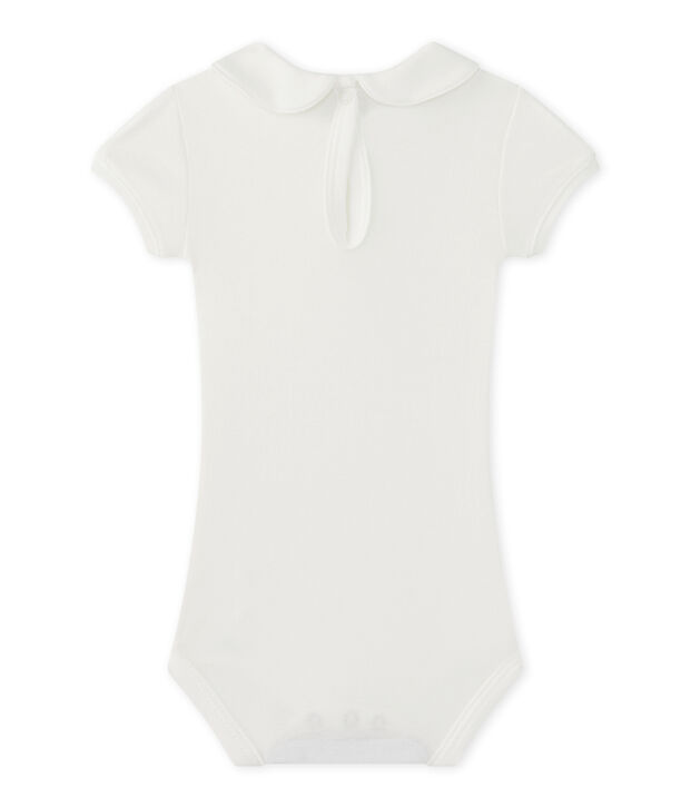 Body b&eacute;b&eacute; fille &agrave; col blanc
