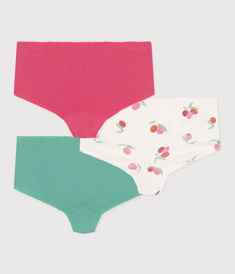 Lot de 3 shorties enfant en coton imprim&eacute; fruits variante 1