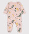 Dors-bien fleur bébé en tubique rose SALINE/blanc MULTICO