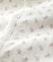 Combisac bébé imprimé lapins en coton biologique blanc MARSHMALLOW/blanc MULTICO