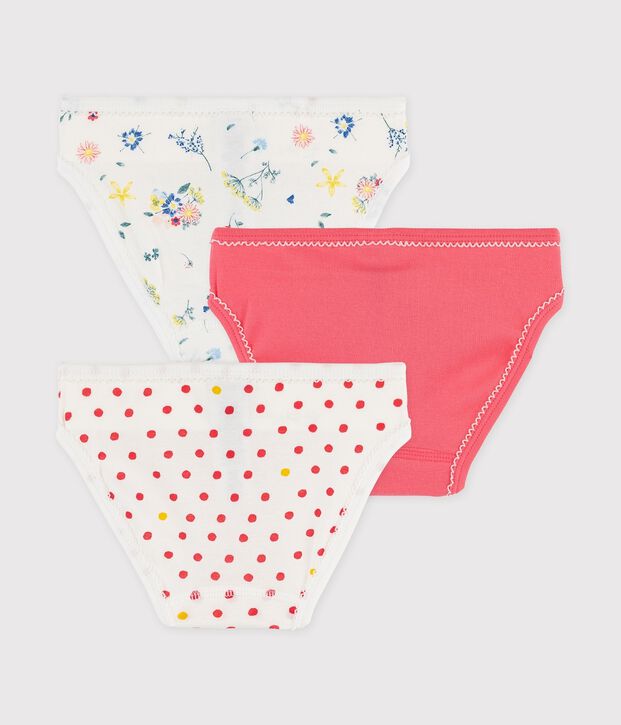 Lot de 3 culottes petite fille imprim&eacute; fleuri multicouleur