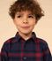 Chemise à carreaux en flanelle de coton enfant garçon bleu SMOKING/blanc MULTICO