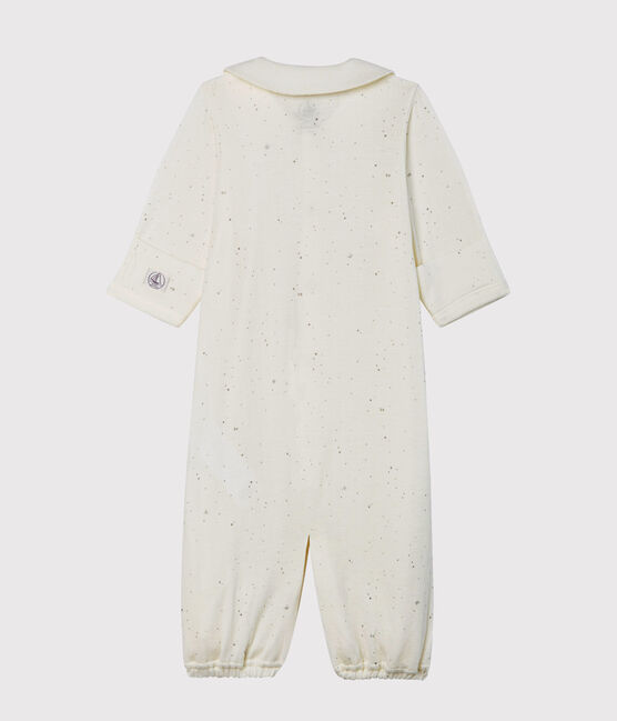Combisac bébé en tubique blanc MARSHMALLOW/blanc MULTICO