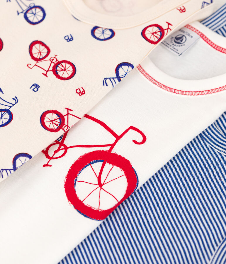 Lot de 3 d&eacute;bardeurs v&eacute;lo petit gar&ccedil;on en coton multicouleur