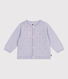 Cardigan bébé en tricot de coton uni