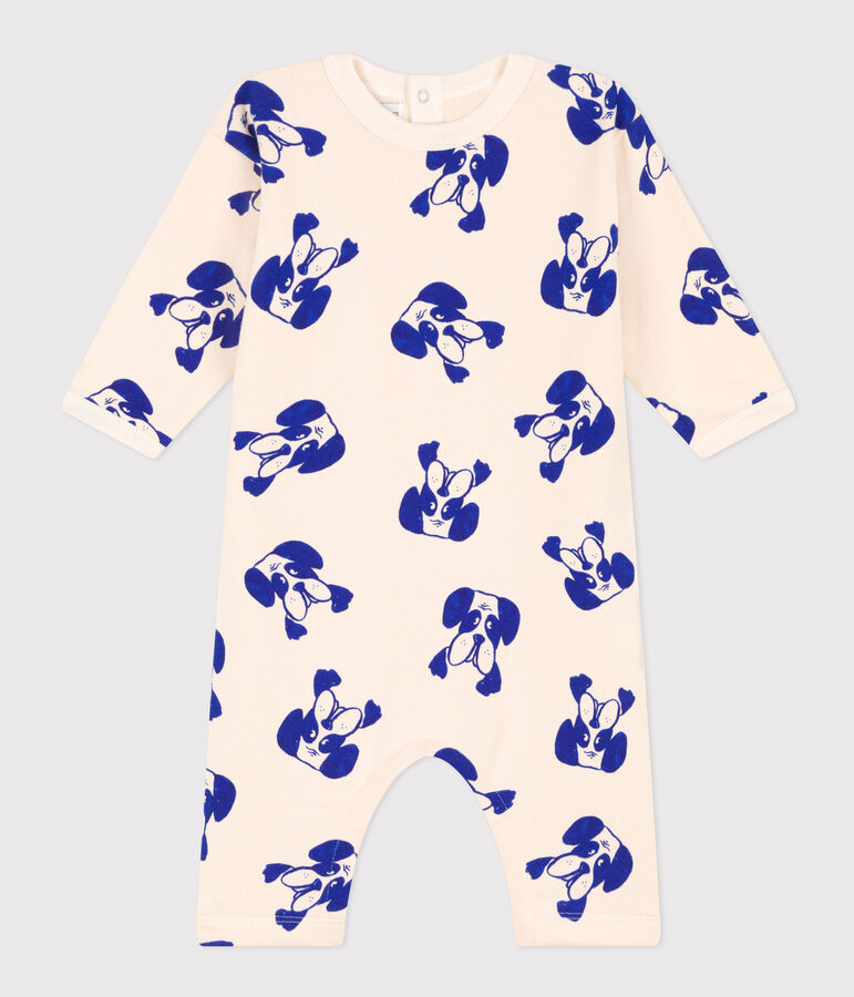 Combinaison longue en molleton imprim&eacute; b&eacute;b&eacute; &eacute;cru/multicouleur