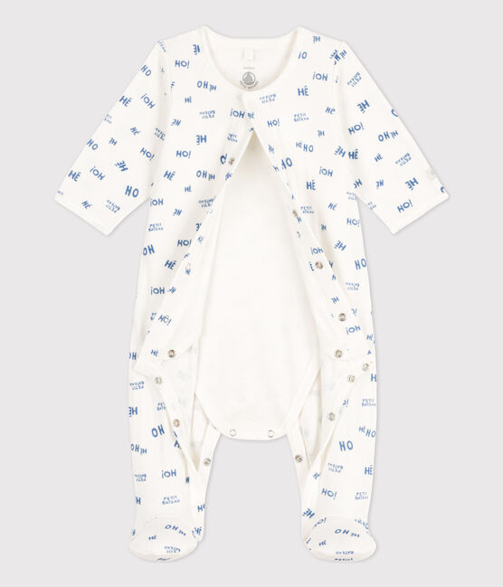 Bodyjama Heho bébé en tubique blanc MARSHMALLOW/ CREPUSCULE