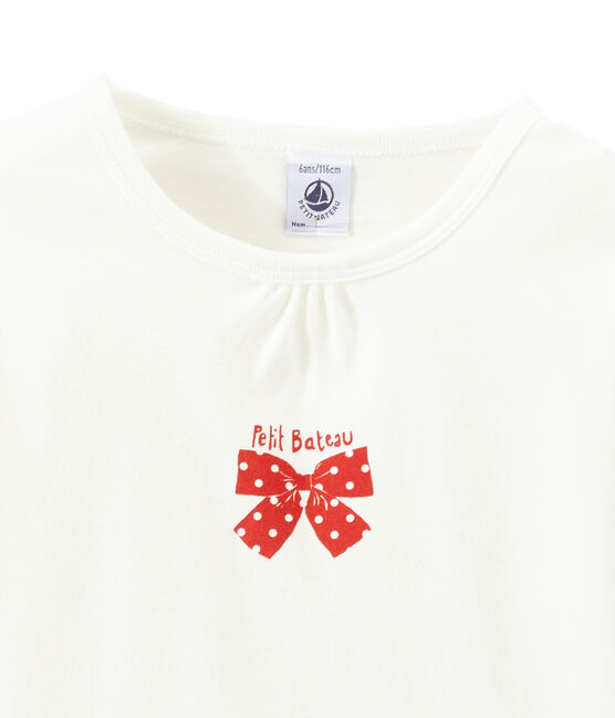 Pyjama petite fille rouge TERKUIT/blanc MARSHMALLOW