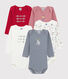 Lot de 5 bodies manches longues bébé garçon