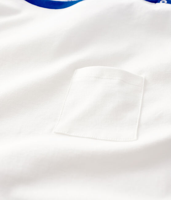 T-shirt coton Femme blanc MARSHMALLOW/bleu SURF