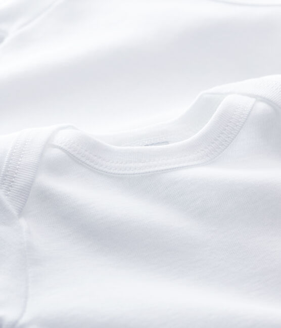 Lot de 2 bodies blancs manches courtes bébé variante 1