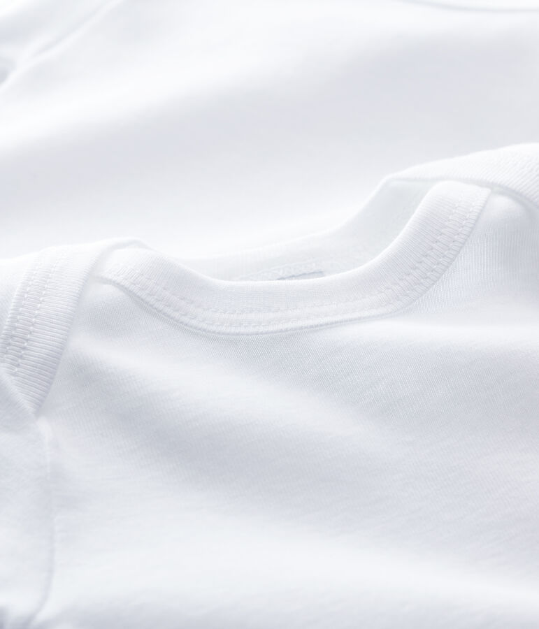 Lot de 2 bodies blancs manches courtes b&eacute;b&eacute; variante 1