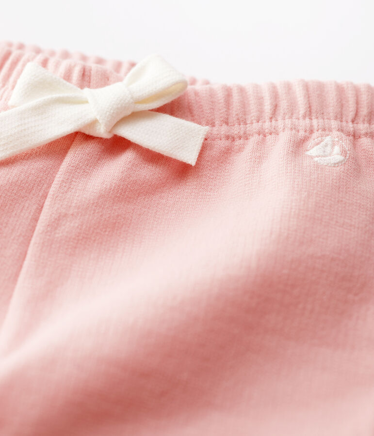 Pantalon en coton bio b&eacute;b&eacute;. rose CHARME