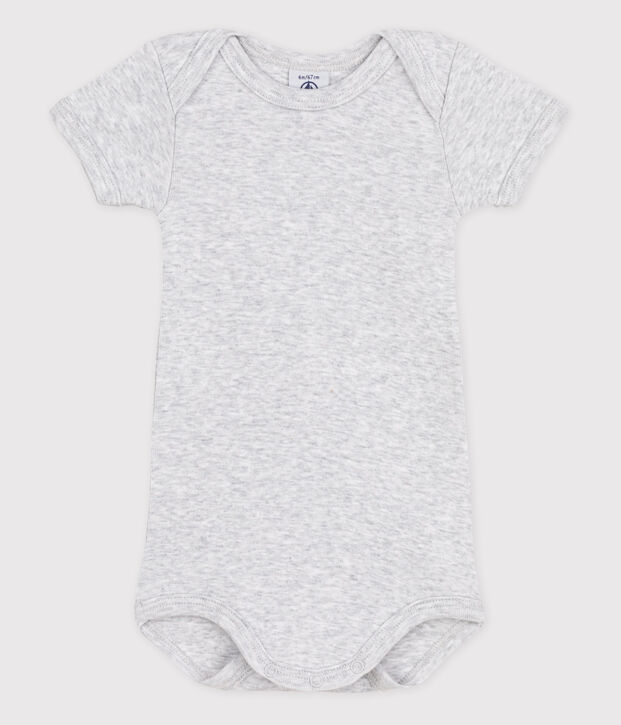Body manches courtes b&eacute;b&eacute; fille gris