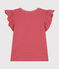 Tee-shirt manches courtes en jersey enfant fille rose ROSEWOOD/ AURORA