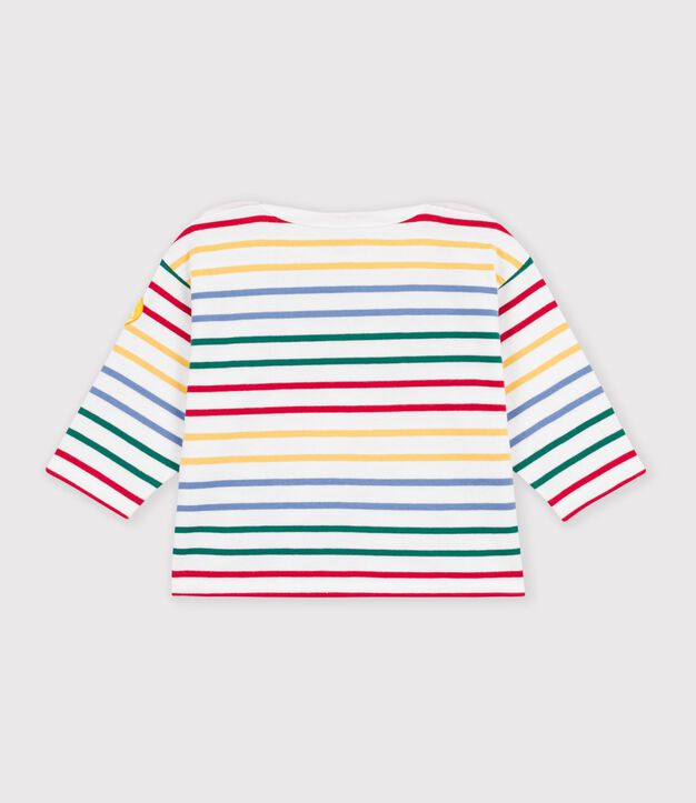 Marini&egrave;re b&eacute;b&eacute; en coton blanc/multicouleur