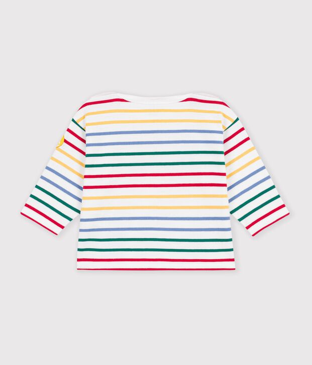 Marini&egrave;re b&eacute;b&eacute; en coton blanc/multicouleur